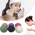 thumbnail image 1 of 6 Pcs Éponge Faciale Forme Hémisphère Éponge de Beauté Exfoliante Éponge de Nettoyage, 1 of 8
