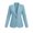 Blue, variant on Womens Single Button Notched Lapel Blazer Jacket Long Sleeve Fitted Formal Casual Office Sport Coat With Patch Pockets Black XXL