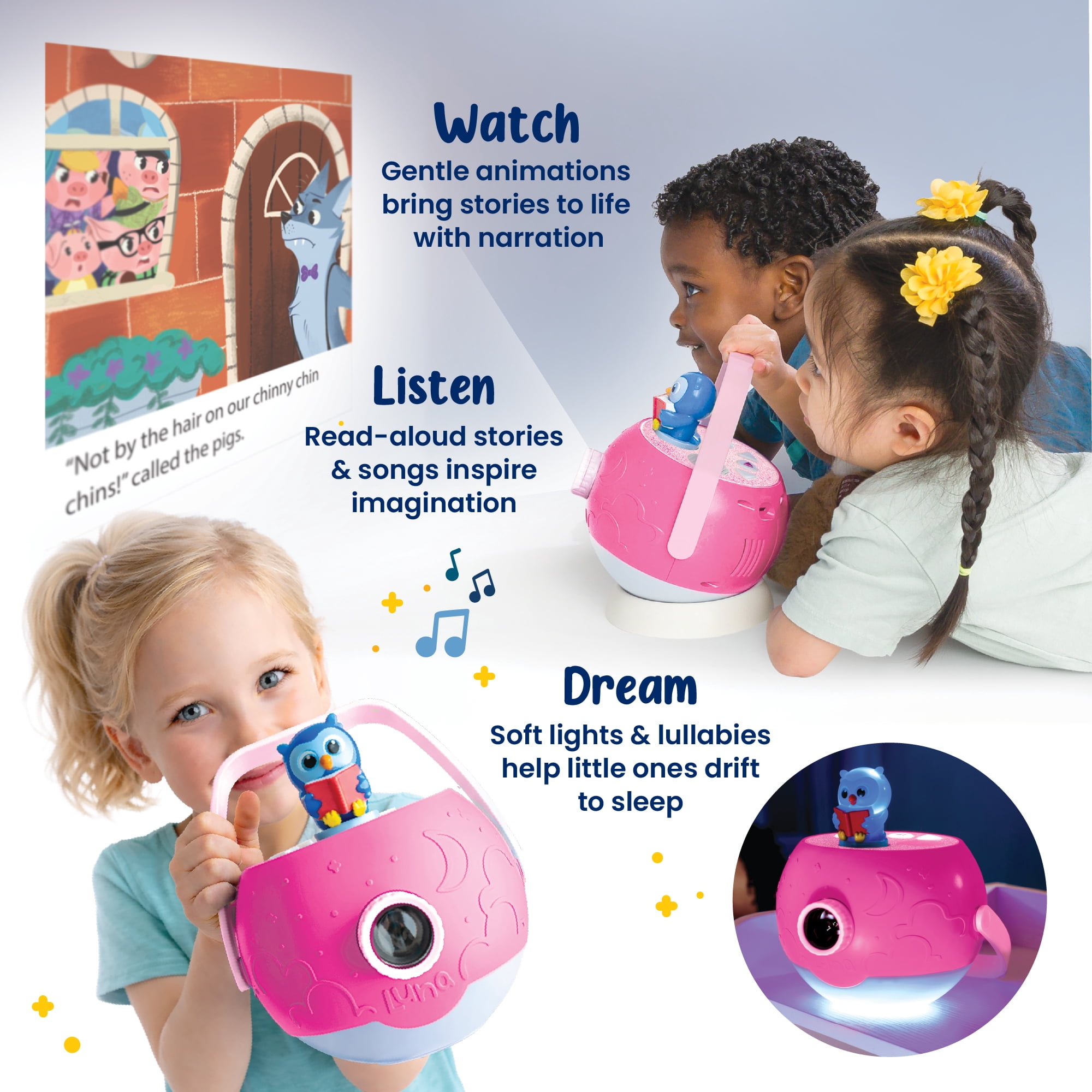 Luna Storytime PINK Projector