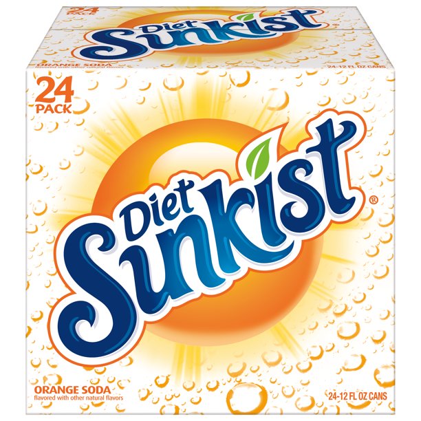 Sunkist Diet Orange Soda, 12 Fl. Oz., 24 Count