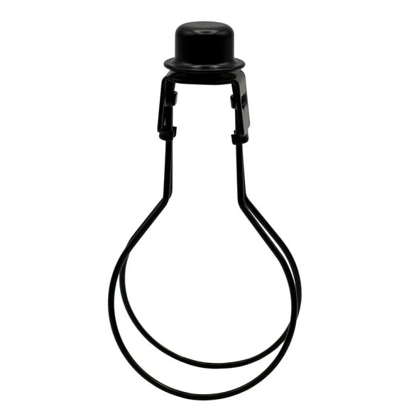 Creative Hobbies Lamp Shade Light Bulb Clip Adapter Clip on with Shade Attaching Finial Top, Black Color | 1 Pack