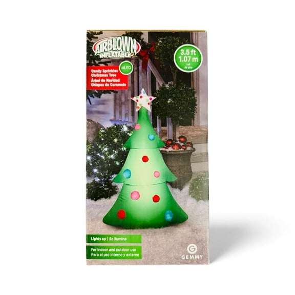 Airblown Inflatable Candy Sprinkles LED Christmas Tree, 3.5 ft.
