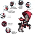 thumbnail image 3 of Triciclo Evolutivo Para Niños Tipo Carriola Asiento 360° 7 En 1 Luz Y Sonido Rojo, 3 of 5
