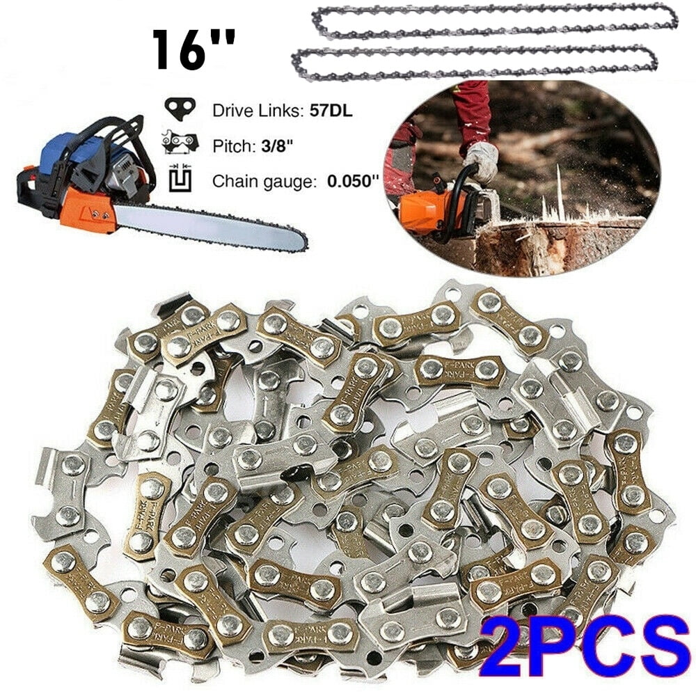 2PCS Replace 16" 57 Drive Links 3/8 Pitch Gauge Chainsaw Links Guide