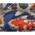 thumbnail image 4 of oneOone Polyester Lycra Bluish Violet Fabric Koi Fish Ocean Craft Projects Decor Fabric Printed By The Yard 56 Inch Wide, 4 of 4