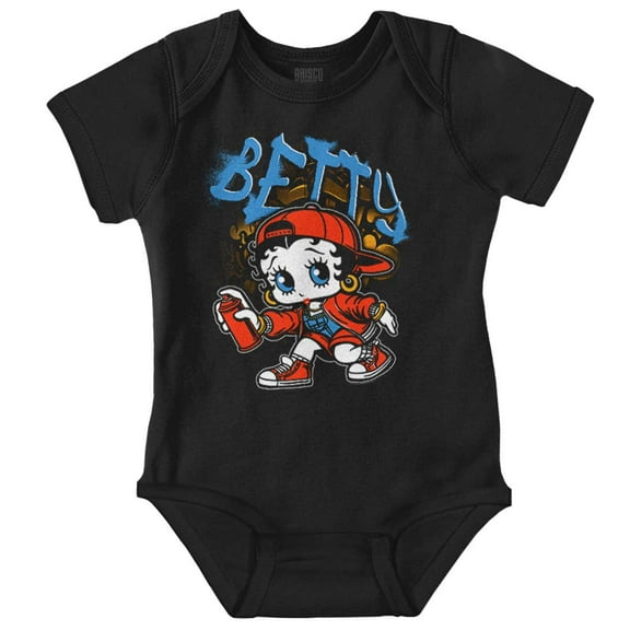 Betty Boop Streetwear Graffiti Artist Bodysuit Jumper Girls Infant Baby Brisco Brands NB