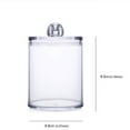 thumbnail image 2 of HAMPPLIES 2Pcs Cotton Swab Box with Cover Clear Round Container for Living Room, 2 of 8