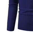 thumbnail image 3 of JTieacloth Pullover Casual Sweater Mens Autumn And Winter Sweater Still Turtleneck Solid Color Sweater(Blue), 3 of 5
