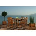 thumbnail image 6 of Outdoor Living and Style 5-Piece Brown Milano Eucalyptus Round Outdoor Furniture Patio Dining Set, 6 of 7