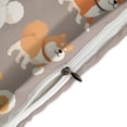 thumbnail image 4 of 3 Pcs Soft Bedding Set, Includes 1 Duvet Cover with Zipper And 2 Pillow,Shams Cartoon Cute Dog Twin(86"x70"), 4 of 8