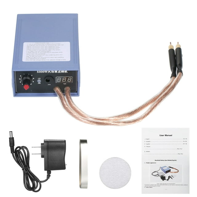 Amdohai Spot Welder 5000W High Power Handheld Spot Welding Machine Portable 0-800A Current Adjustable Welders for 18650 Battery US Plug