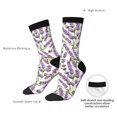 thumbnail image 4 of Vsdgher Lavender Flowers Crew Socks for Men & Women, Breathable Casual Athletic Ankle Socks, 4 of 6