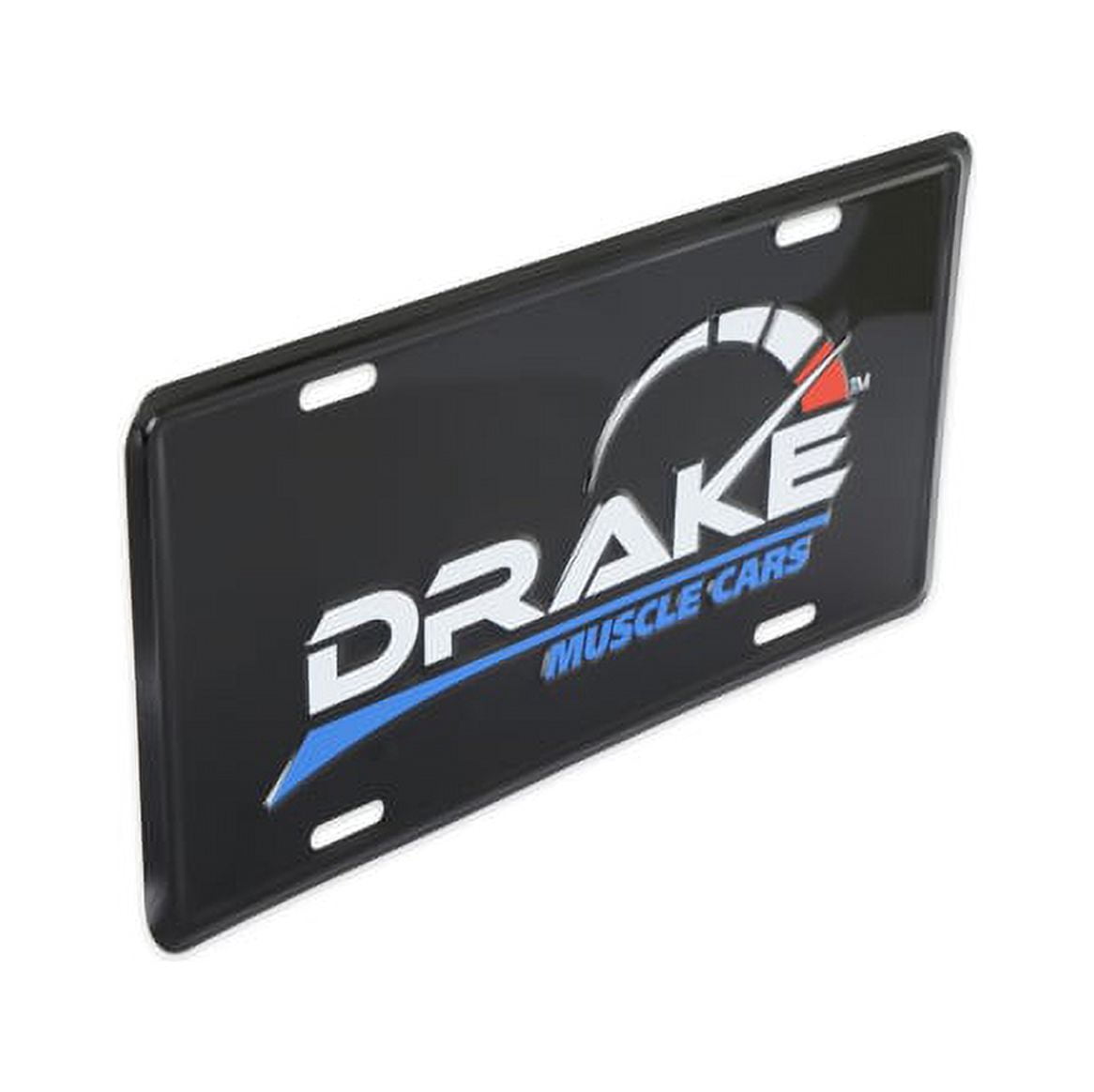Drake Muscle Cars 36-582 License Plate - Black