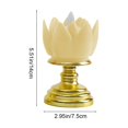 thumbnail image 2 of Electronic Candle Lotus Flower Ambient Night Light, Mini Safe Flickering LED Home Decor, Battery Operated Plastic Lantern, 2 of 7