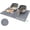 Grey, variant on Cat Litter Box Mat,47" x 35" Extra Large Silicone Waterproof Litter Trapping Mat for Scatter Control Soft on Kitty Paws Non-Slip Easy to Clean