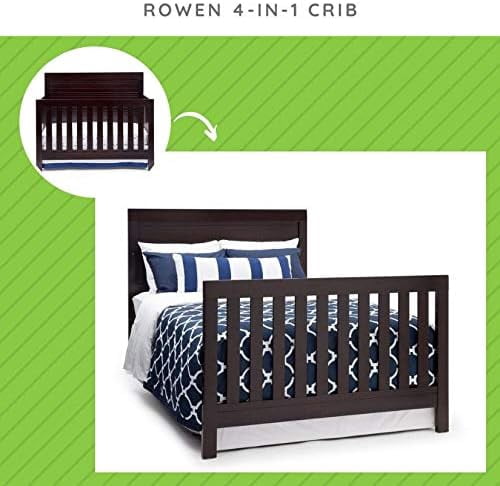 Full-Size Conversion Kit Bed Rails #0050 for Delta Children Cribs (Black Espresso - 907)
