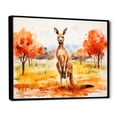 thumbnail image 2 of Designart "Kangaroo Life in Brown and Orange" Animals Framed Wall Art - Modern Farmhouse Brown Kangaroo Bedroom Framed Canvas Wall Art, 2 of 6