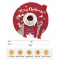 thumbnail image 6 of 15 Inch Round Placemats Set of 6, Christmas Red Non Slip Heat Insulation PP Table Mats, Cute Gnomes Xmas Winter Snowflakes Washable Place Mats for Kitchen Dining Party Table Decor, 6 of 7
