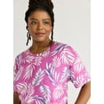thumbnail image 5 of Joyspun Women's Knit Sleep T-Shirt with Short Sleeves, Sizes S-3X, 5 of 6