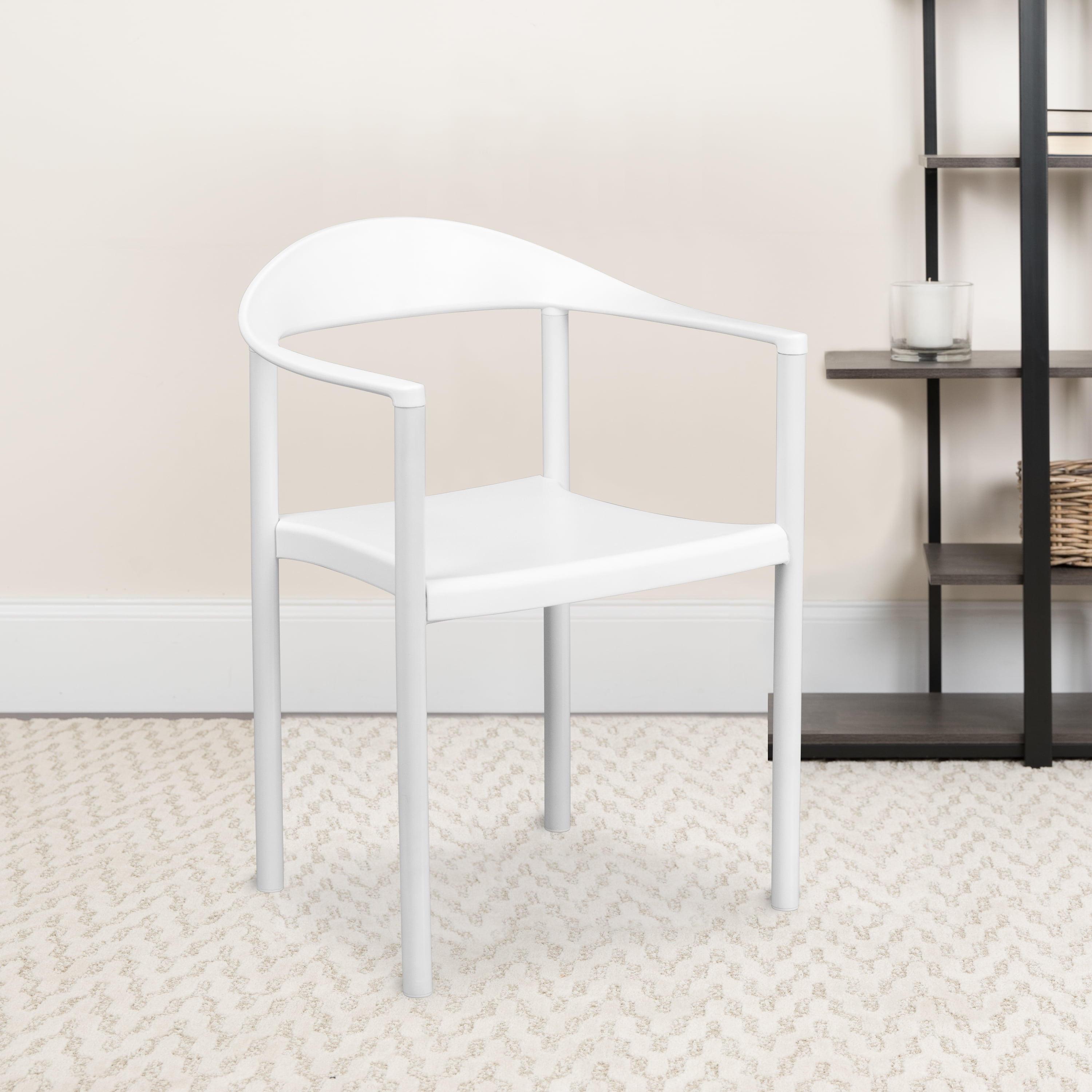 Capacity Black Plastic Cafe Stack Chair Flash Furniture HERCULES Series 1000 Lb 