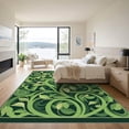 thumbnail image 3 of ODIKA 4'x6' Machine Washable Non-Slip Area Rug, Art Nouveau Green High Traffic Rug, Green, 1067939, 3 of 7