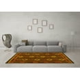 thumbnail image 3 of Ahgly Company Machine Washable Indoor Round Oriental Yellow Traditional Area Rugs, 7' Round, 3 of 4