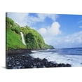 thumbnail image 1 of Great BIG Canvas | "Hawaii, Maui, Hana, Pokupupu Point And Waikani Falls Going Into Ocean" Canvas Wall Art - 48x32, 1 of 2