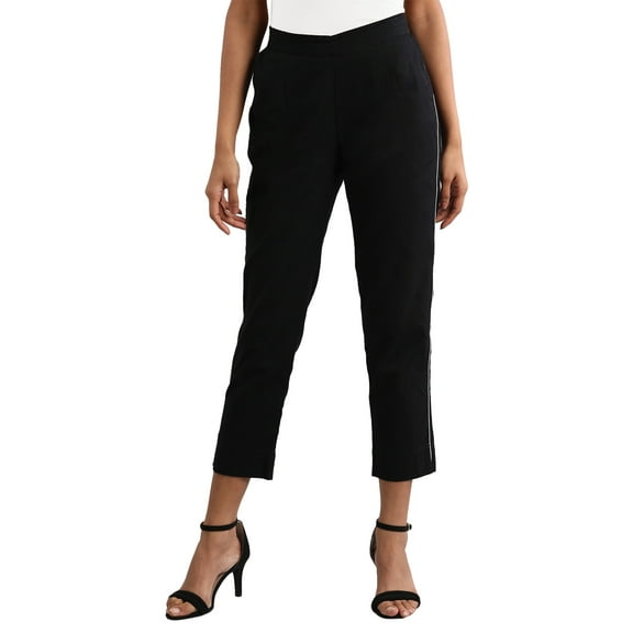 Solid Pocket Trousers - Black-X Large