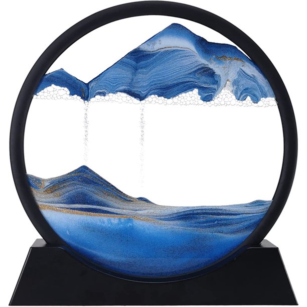 1 pieza 2022 New Net Red 3D Pintura de paisaje Sala de estar Decoraciones de escritorio, Regalos de cumpleaños, Arte de paisaje de arena dinámico fácil Decoración de escritorio de oficina para cualqui