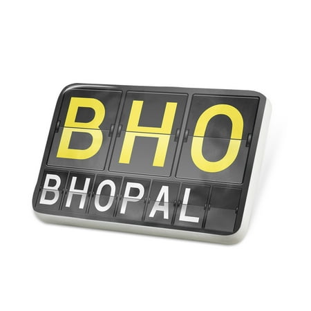 Porcelein Pin BHO Airport Code for Bhopal Lapel Badge –