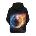 thumbnail image 2 of Uourmeti Galaxy Flame Soccer Kids Casual Pullover Hoodie Long Sleeve Soft with Pockets Lightweight Comfy Top Boys Size 14-16, 2 of 6