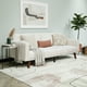 thumbnail image 4 of Ilios Innova | Sofá Cama Aren Tapizado en Lino Beige Diseño Nórdico con Respaldo Dividido Reclinable Brazos y Estructura de Madera Sólida Futón Moderno para Sala de Estar, 4 of 9