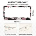 thumbnail image 2 of Aluminum License Plate Frame 2 Pack Car Exterior Accessory Car Tag Holder for Front Rear Plates Cars Decor Pink and Black Cartoon Ghosts, 2 of 6