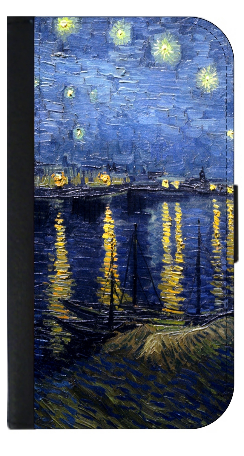 Artist Vincent Van Gogh's Starry Night Over the Rhone Painting - Galaxy s10p Case - Galaxy s10 Plus Case - Galaxy s10 Plus Wallet Case - s10 Plus Case Wallet - Galaxy s10 Plus Case Wallet - s10 Plus C - image 1 of 3
