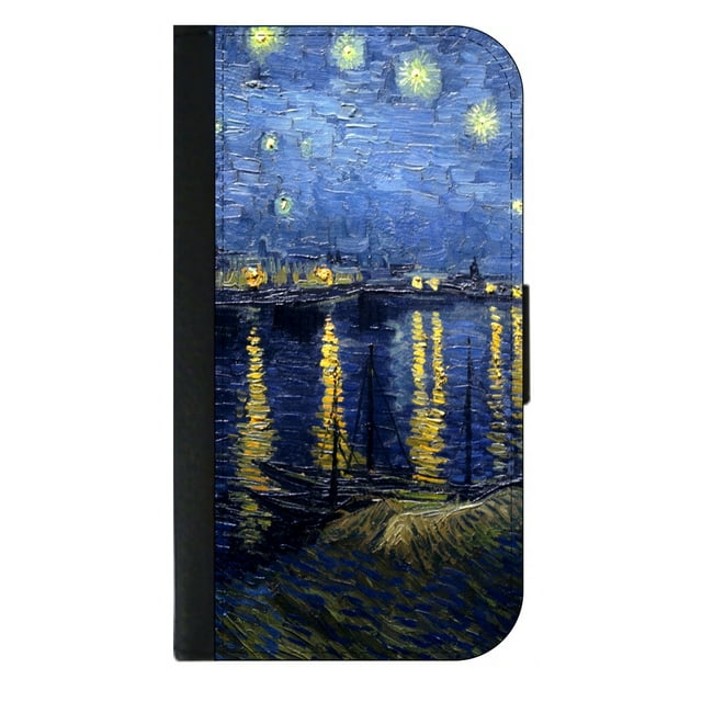 Artist Vincent Van Gogh's Starry Night Over the Rhone Painting - Galaxy s10p Case - Galaxy s10 Plus Case - Galaxy s10 Plus Wallet Case - s10 Plus Case Wallet - Galaxy s10 Plus Case Wallet - s10 Plus C