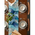 thumbnail image 5 of Hokiten Table Runners 36 Inches Long Dress Scarves, Blue Coastal Farmhouse Kitchen/Dining Table Runner, Short Coffee Tablerunners, Summer Beach Nautical Abstract Art 13x36 Inch, 5 of 7