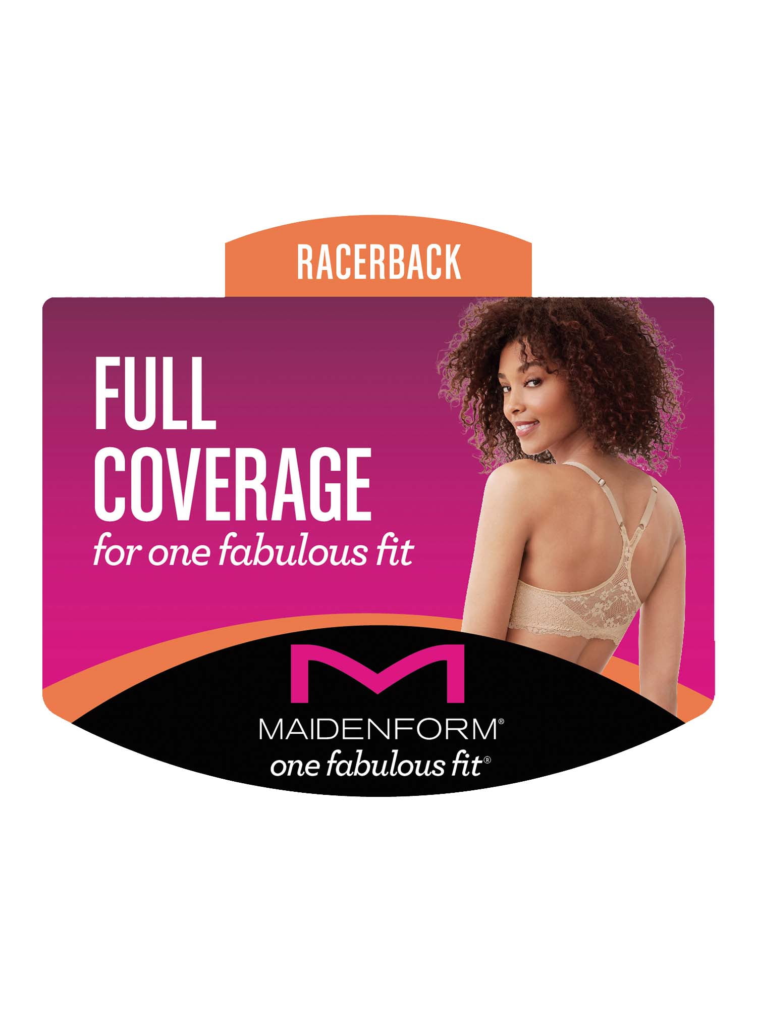 Maidenform Womens One Fab Fit Extra Coverage Lace T-Back Bra(07112)-Black-38DD  at  Women's Clothing store