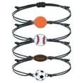 thumbnail image 3 of Happy date Football Bracelets Adjustable Football Football Cord Braided Rope Bracelet for Girl Women Men Teens Most Sport Team Players, 3 of 7