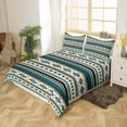 thumbnail image 3 of Western Duvet Cover Southwestern Native Aztec Bedding Sets King,Ethnic Arrow Comforter Cover Vintage Exotic Geometric Triangle Bed Set,African Indian Tribal Geometry Boho Decor,Pebble Gery Blue, 3 of 5