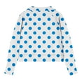 thumbnail image 5 of CLOISE Youth Sweatshirt Girls Boys Long Sleeve Collared Zip up Tops Polka Dot with Thumb Hole Casual Fashion Fall Winter Clothes Blue 9T, 5 of 5