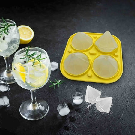 

4 Diamond Ice Lattice Funnels Silica Gel Ice Mould With Cover 4 Hole Lattice Diamonds Ice Lattice Silica Gel Supplementary Food With Cover Suitable For Your