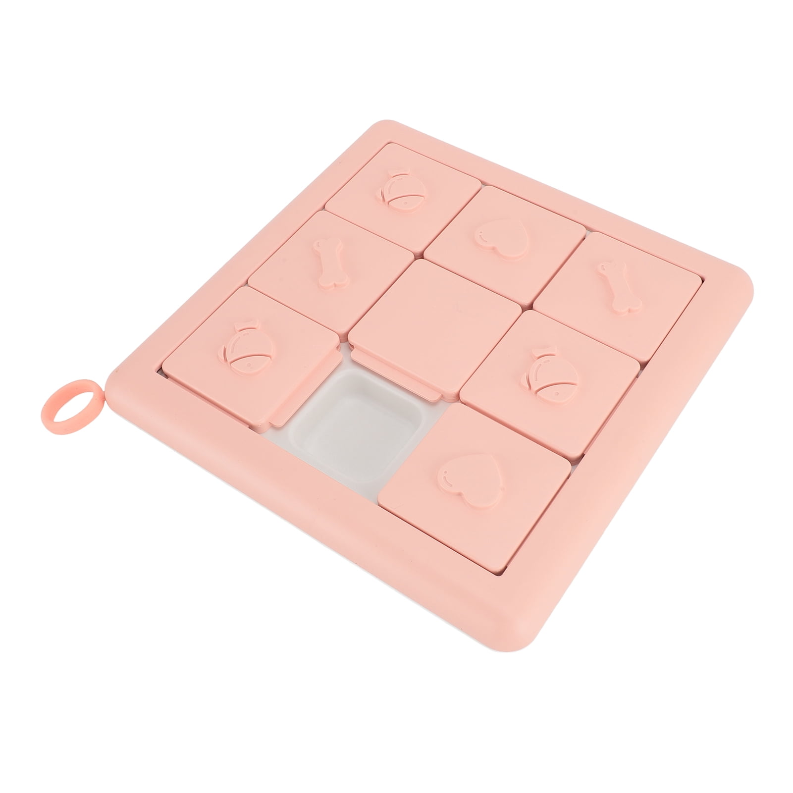 YAHHU Dog Slow Feeder Bowl Puzzle Toy Educational Interactive Stress Relief Food Dispenser for Home Indoor, Durable Pet Snuffle Mat for Mental Stimulation, Pink (10 inches / 25.4 cm)