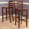 thumbnail image 4 of Benjamin Ladder-back Bar Stools, 2-Pc Set, Walnut, 4 of 8