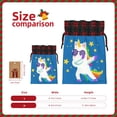 thumbnail image 3 of Yiaed Cool Unicorn Star Golden Print Christmas Small Burlap Bags with Drawstring, Burlap Gift Bags Christmas Linen Treat Sacks Gift Wrapping Bags Xmas Holiday Party-Black, 3 of 8