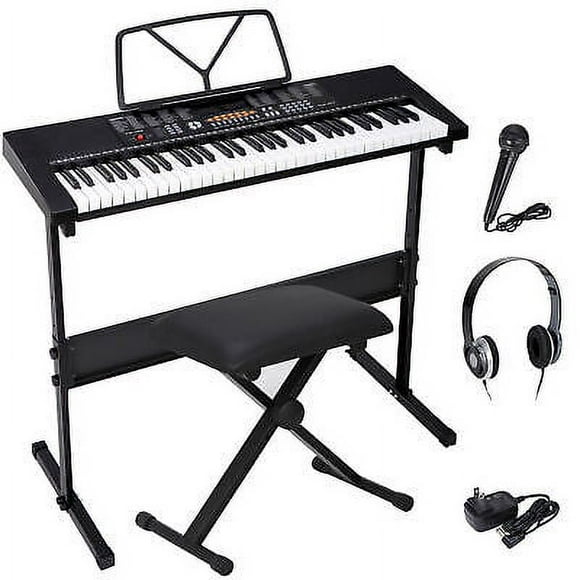 61 Key Music Electronic Keyboard Electric Digital Piano Organ with Stand