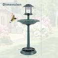 thumbnail image 4 of Costway 3-In-1 Pedestal Bird Bath with Solar Light with Bird Feeder & Flower Planter Bronze, 4 of 10