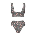 thumbnail image 5 of Daiia Hedgehogs and Flowers1 Women's Bikini Set Two Piece Swimsuit High Waisted Bikini Adjustable Straps Bikini Perfect for Beach, Pool, and Summer Vacation-XX-Large, 5 of 9