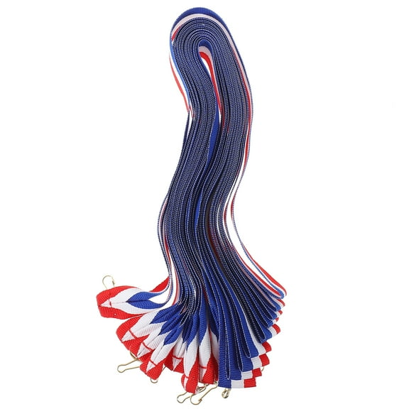 LEXSOMEO 25pcs Medal Ribbons Award Neck Ribbons Medal Lanyards Award Participation Ribbons Striped Medal Lanyards With Snap Clips For Competitions Sports Meeting Sport Party