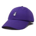 thumbnail image 5 of Dalix Peace Sign Embroidered V Cotton Dad Hat Baseball Cap Adjustable Mens in Purple, 5 of 5