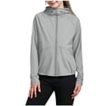 thumbnail image 3 of MKOSPLRT Girls UPF 50+ Sun Protection UV Jacket Zip Up Hoodie Long Sleeve Hiking Fishing SPF Performance Shirt with Thumbhole and Pocket 4-15Y, 3 of 7